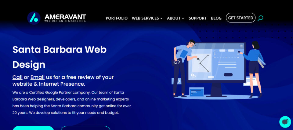 Ameravant Web Design website